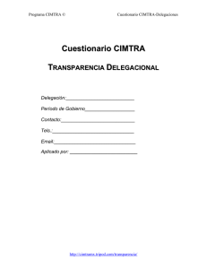 Cuestionario CIMTRA para Delegaciones
