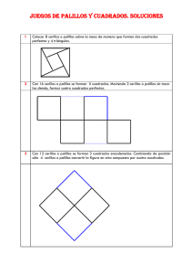 Palillos: Formando cuadrados. Soluciones