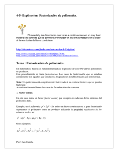 Expresiones algebraicas - Luis Castillo