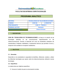 COM356 PA Tecnologías de telecomunicaciones (2014)