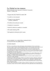 La Salud en tus manos - LA LIGA - para la libertad de vacunación