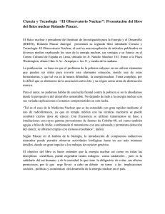 Ciencia y Tecnolog&iacute;a &ldquo;El Observatorio Nuclear&rdquo;: Presentaci&oacute;n del