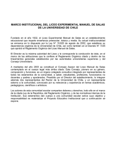 Marco Institucional del Liceo Experimental Manuel de Salas
