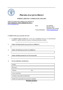 ¡Presente aquí su propuesta para la convocatoria de candidaturas