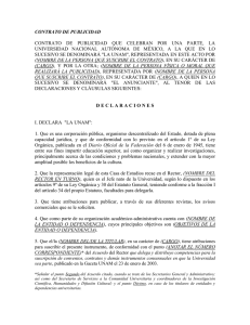 contrato de publicidad - Dirección General Estudios de Legislación
