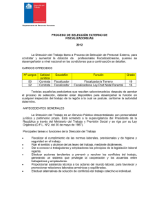 Departamento de Recursos Humanos PROCESO DE SELECCI&Oacute;N