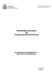 PROGRAMA NACIONAL DE TECNIFICACIÓN DEPORTIVA