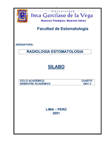 SILABO  Facultad de Estomatología RADIOLOGIA ESTOMATOLOGIA