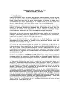 Información sobre Caso K.L. vs. Perú Comunicación Nº 1153/2003