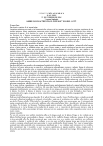 CONSTITUCIÓN APOSTÓLICA - Documenta Catholica Omnia