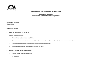 UNIVERSIDAD AUTÓNOMA METROPOLITANA  UNIDAD IZTAPALAPA División de Ciencias Básicas e Ingeniería