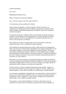 Ley 19.787 (Sobre Música Nacional Argentina)
