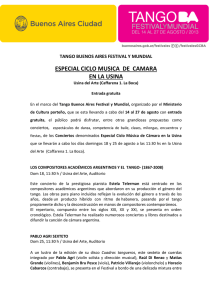 ESPECIAL CICLO MUSICA  DE  CAMARA EN LA USINA
