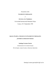 Encuentros sobre Universidad Internacional Menéndez Pelayo Cuenca, 10-12 Septiembre 1998