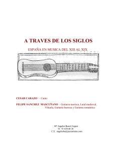 España en música del XIII al XIX