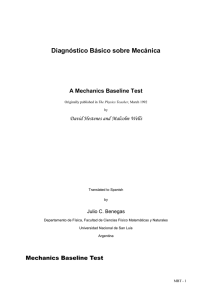 Mechanics Baseline Test