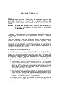 CIRCULAR EXTERNA No.