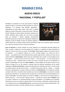 Gacetilla disco Nacional y Popular
