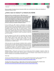 Estreno mundial: el Cuarteto Amernet interpretará ADAS, obra