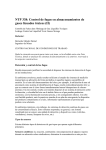 NTP 338: Control de fugas en almacenamientos de