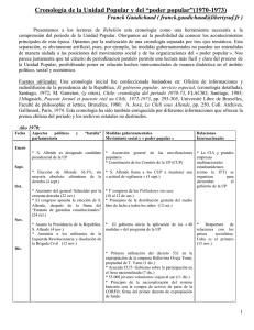 Cronología de la Unidad Popular y del “poder popular