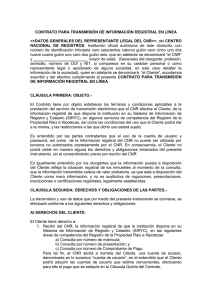 CONVENIO DE INFORMACIÓN REGISTRAL EN LÍNEA