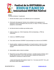 venue application form - Zihuatanejo International Guitar Festival