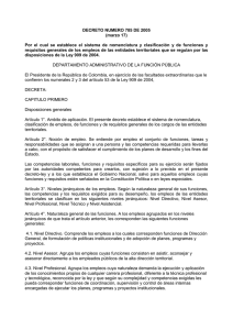 decreto numero 785 de 2005