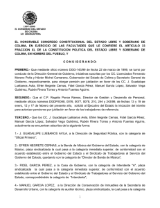 DECRETO No. 147 - Congreso del Estado de Colima