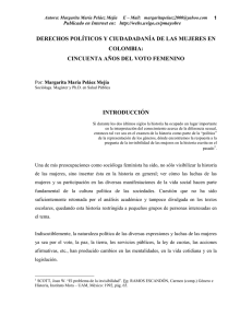 derechos políticos y ciudadadanía de las mujeres en colombia