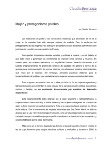 Mujer y protagonismo político - Equipos por el Proyecto Nacional