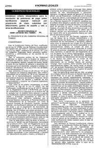 Decreto Regional N&ordm; 001 - Cajamarca