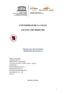 UNIVERSIDAD DE LA SALLE - Cátedra UNESCO Derechos