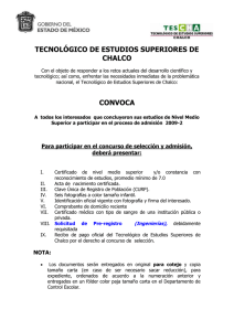 TECNOLOGICO DE ESTUDIOS SUPERIORES DE CHALCO