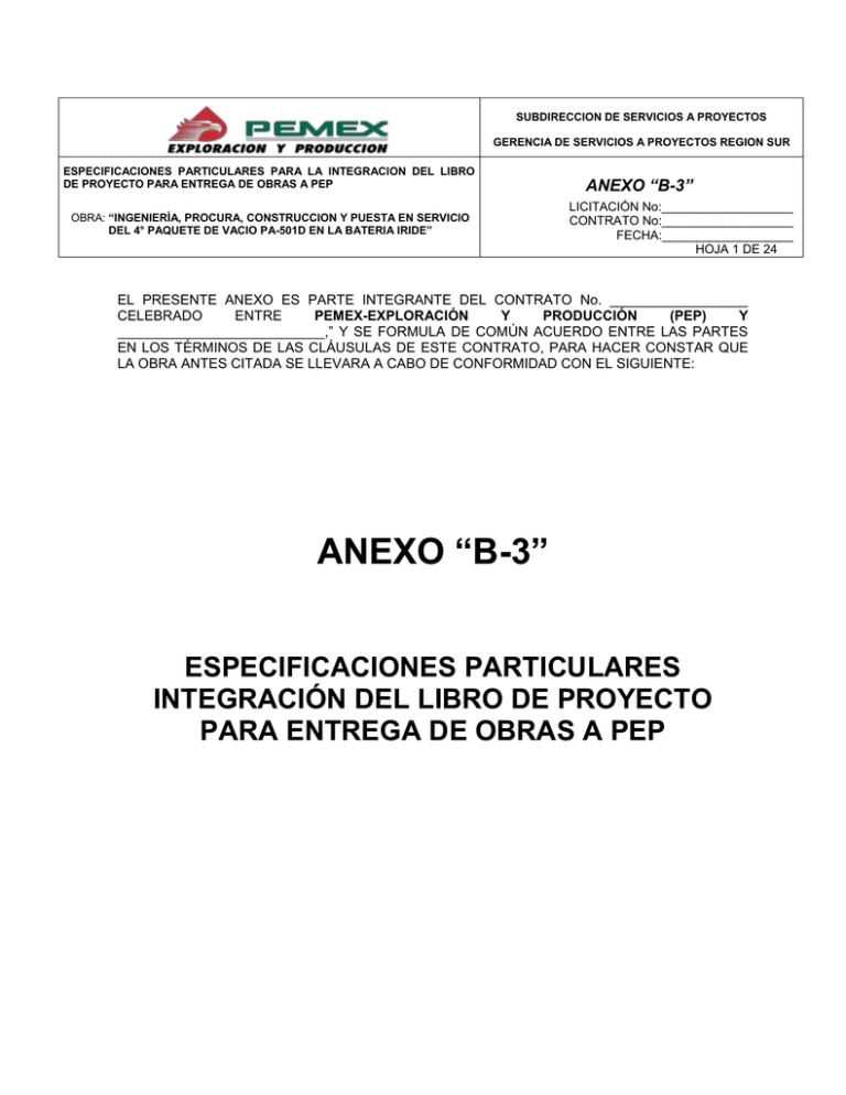 Anexo B-3 - PEMEX Exploración Y Producción PEP