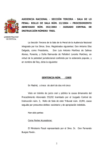 AUDIENCIA NACIONAL - SECCIÓN TERCERA - SALA
