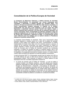 Consolidación de la Política Europea de Vecindad IP/06/1676