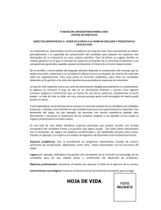 HOJA DE VIDA - Fundación Universitaria María Cano