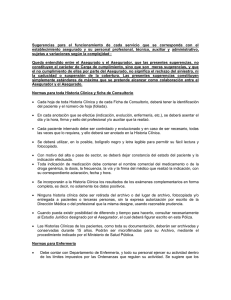 Sugerencias para el funcionamiento de cada servicio que se