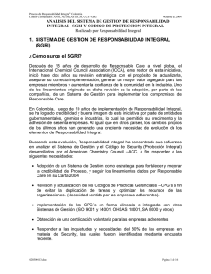 Proceso de Responsabilidad Integral Colombia Comité Coordinador: ANDI, ACOPLASTICOS, CCS y GRI