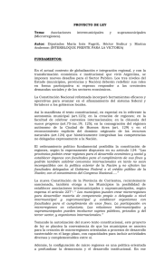 Art 1°: Los Municipios de la Provincia de Corrientes podrán