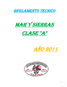 REGLAMENTO TECNICO MAR Y SIERRAS CLASE "A" AÑO 2011