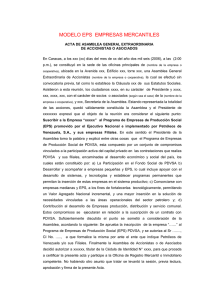 Modelo Acta Asamblea Extraordinaria Promotora - REPS