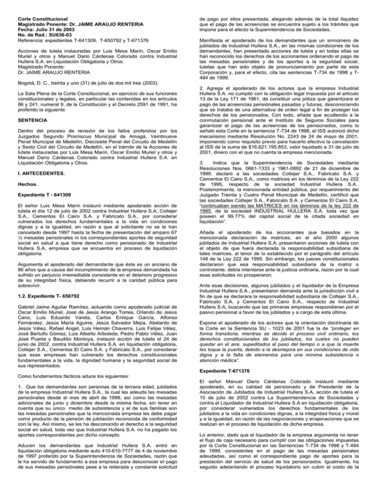 2. Sentencia de la Corte Constitucional - Revista E