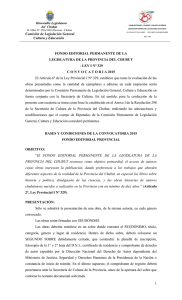 Convocatoria 2015 - Honorable Legislatura del Chubut