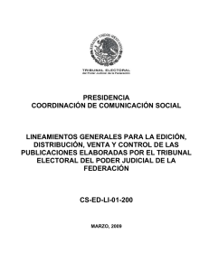 Lin. Producción Editorial - Tribunal Electoral del Poder Judicial de la