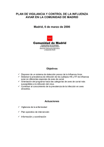 PLAN DE VIGILANCIA Y CONTROL DE LA INFLUENZA AVIAR EN