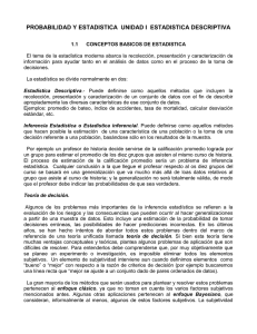 probabilidad y estadistica - Instituto Tecnologico Superior de Panuco