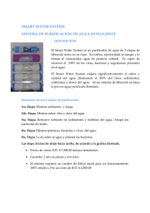 SMART WATER SYSTEM SISTEMA DE PURIFICACION DE AGUA