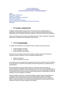 www.monografias.com Idea Global Y Presentacion Costos De Inventarios Planificacion Del Reaprovisionamiento